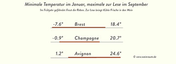 Grenzen des guten Weißweines: Frost im Frühjahr und Kühle zur Zeit der Lese