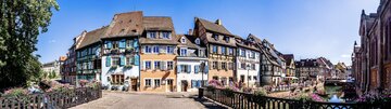 Colmar im Elsass. Die Geschichte war lange Deutsch. Sprache und Architektur zeugen noch davon.